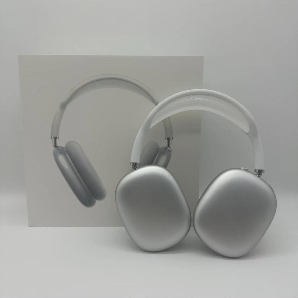 Apple Silver Over-Ear Headphones with Ergonomic Design